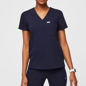 FIGS Catarina Scrub Top - Navy - Small
